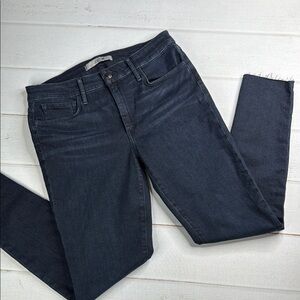 Joe's Jeans Curvy Skinny Ankle Jeans Frayed Hem Dark Wash Size 30
